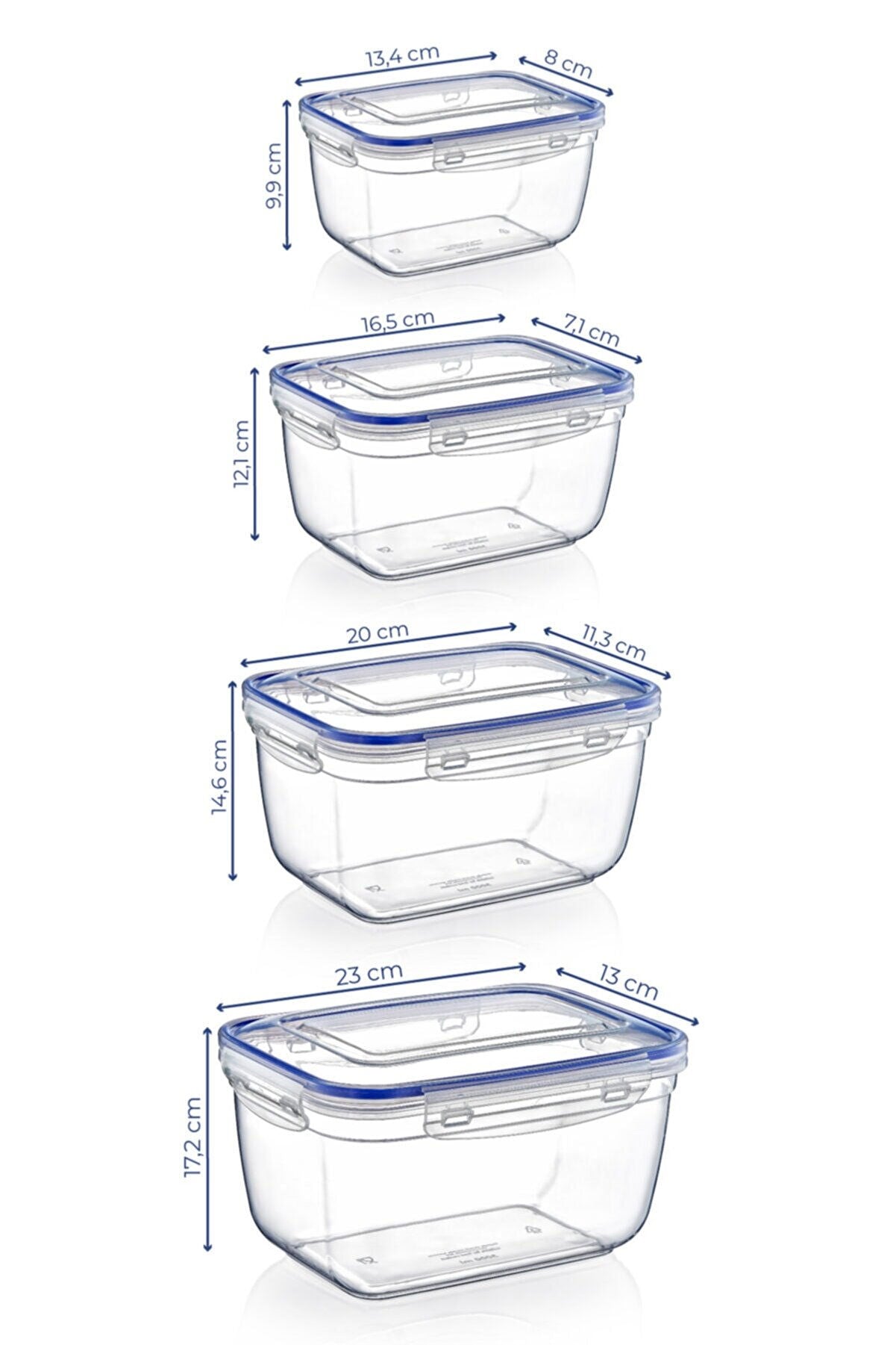 Set cutii depozitare 30145 - Transparent