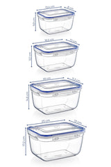 Set cutii depozitare 30145 - Transparent