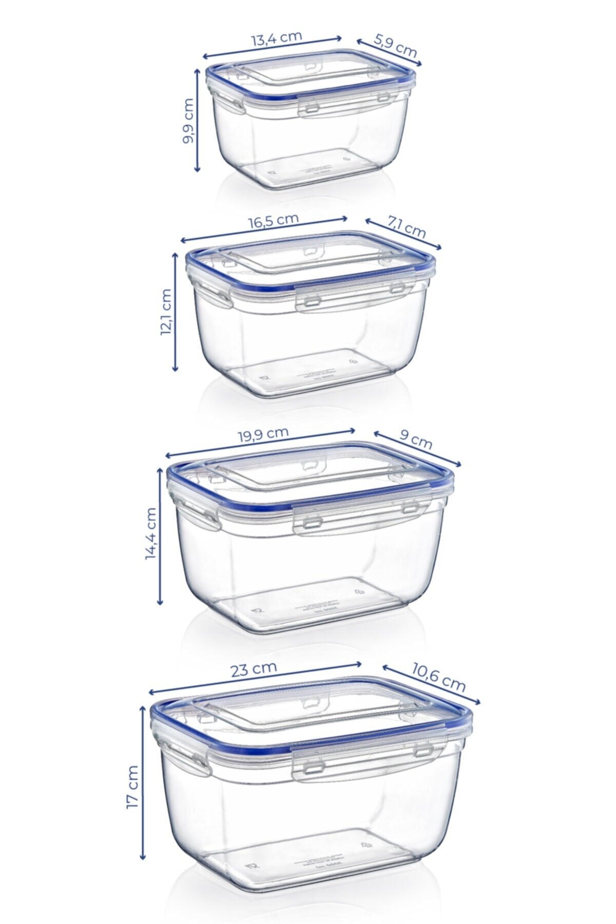 Set cutii depozitare 30148 - Transparent