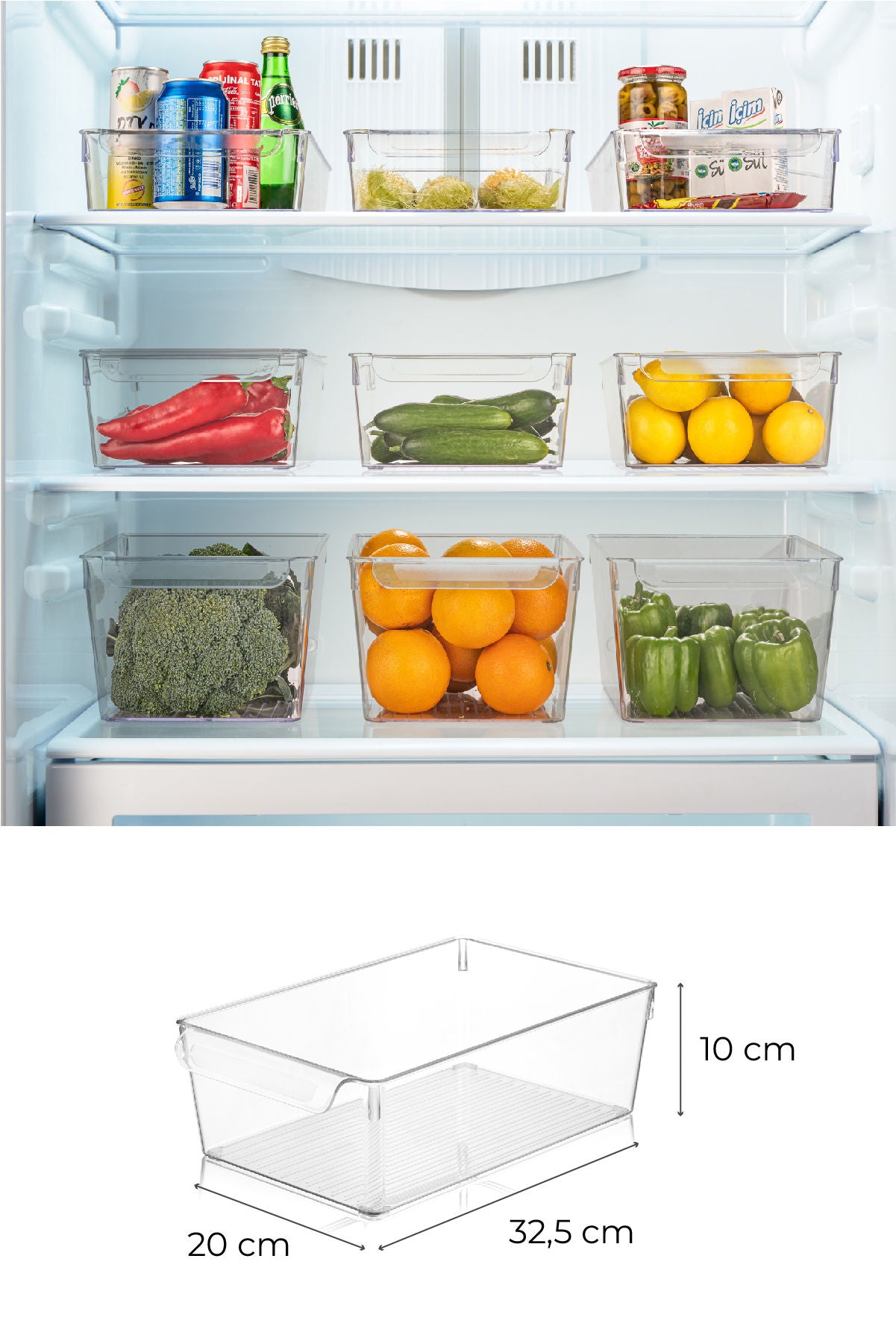 Organizator frigider 727 - Transparent