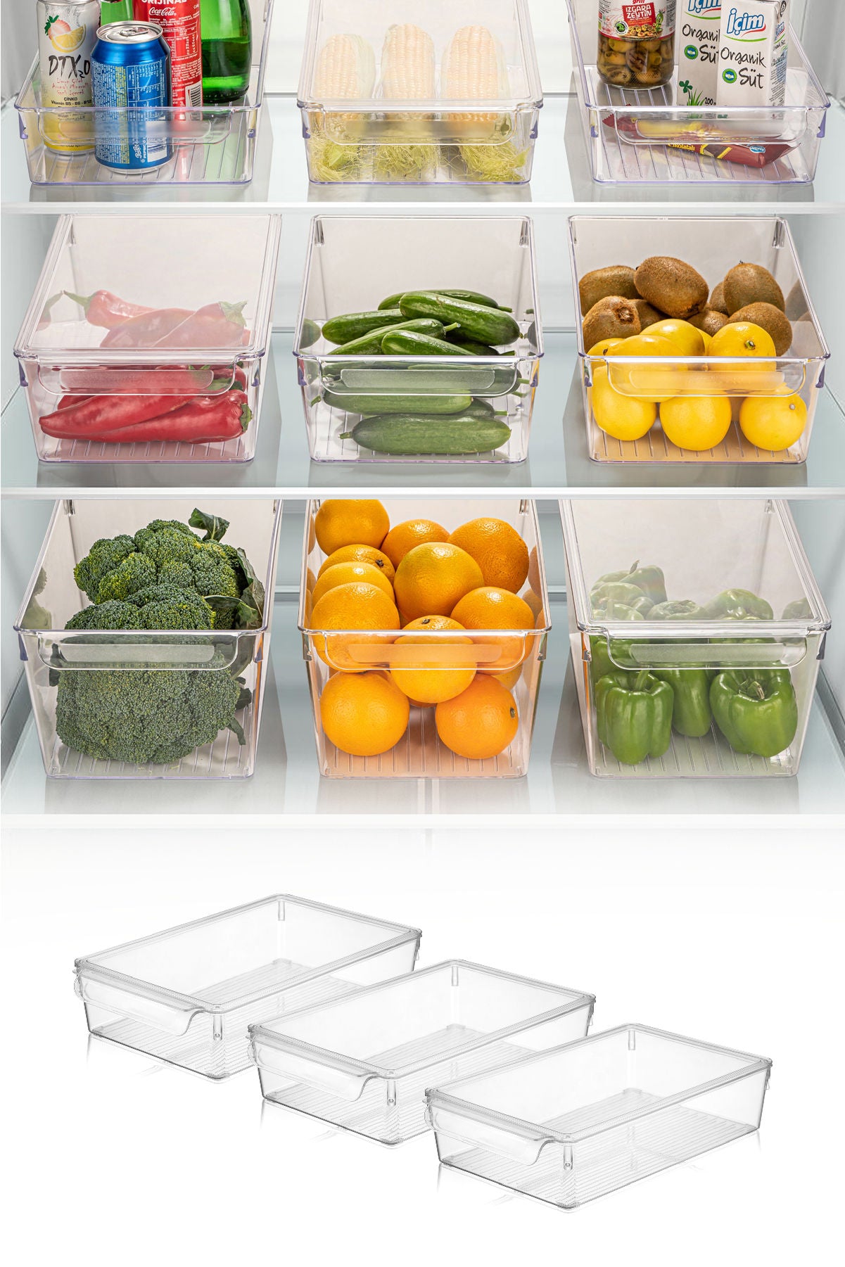 Organizator frigider 729 - Transparent