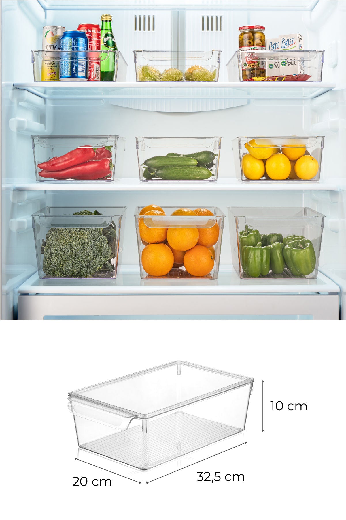 Organizator frigider 730 - Transparent