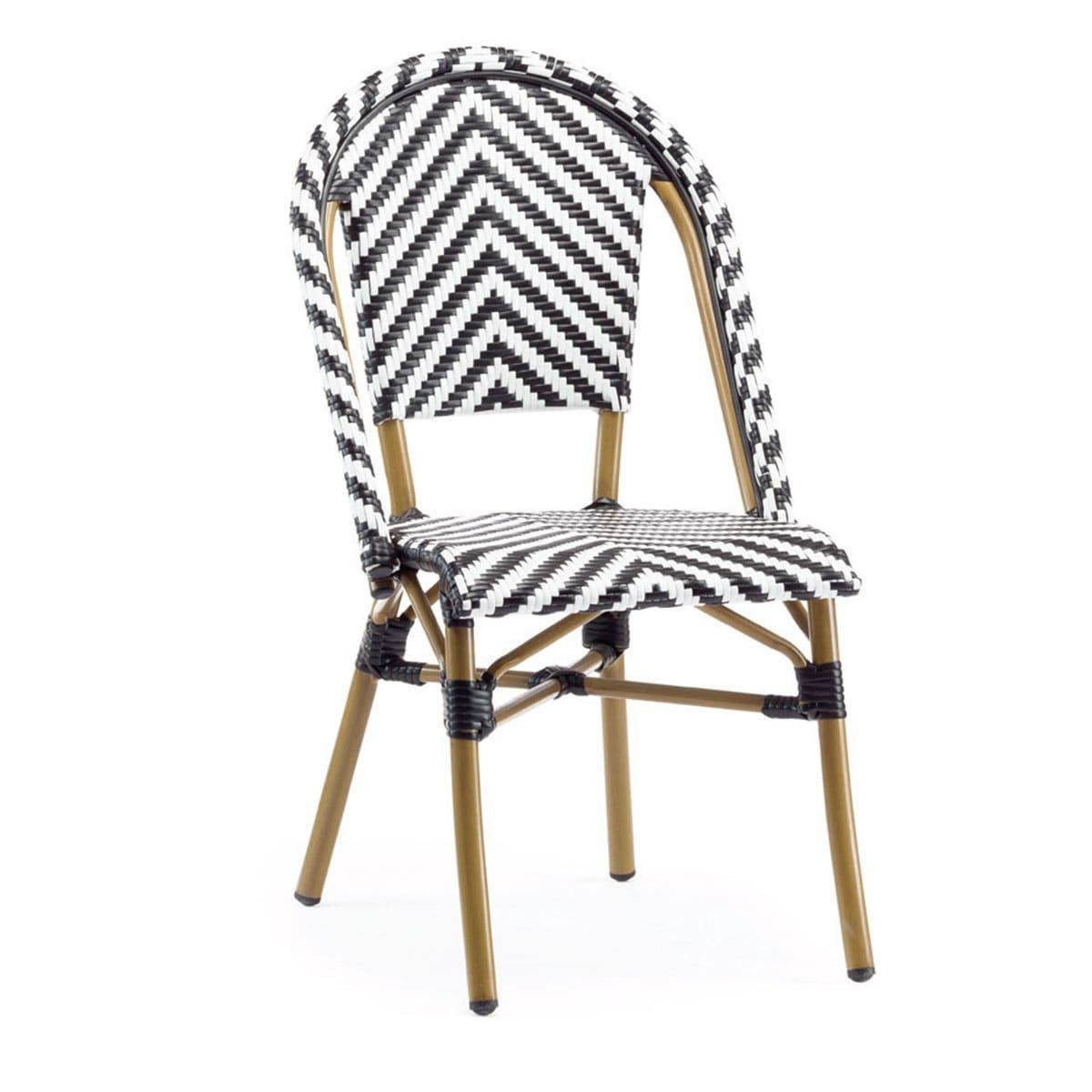 Scaun de gradina Magic - Black White - Negru / Alb