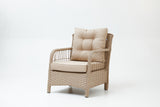 Set mobilier gradina Vera Rattan (2+1+1+S) - Crem