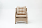 Set mobilier gradina Vera Rattan (2+1+1+S) - Crem