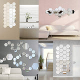 Oglinda decorativa Hexagon Set 8 bucati