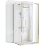 Cabina de dus de perete REA Rapid Fold Gold / Usa:100 x Perete:90