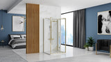 Cabina de dus de perete REA Rapid Fold Gold / Usa:100 x Perete:80