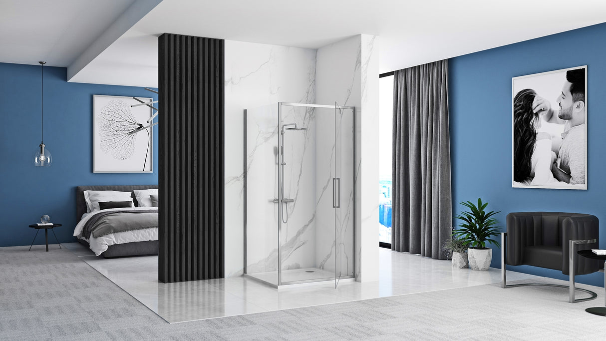 Cabina dus REA Rapid Swing Crom / Usa:90 x Perete:90