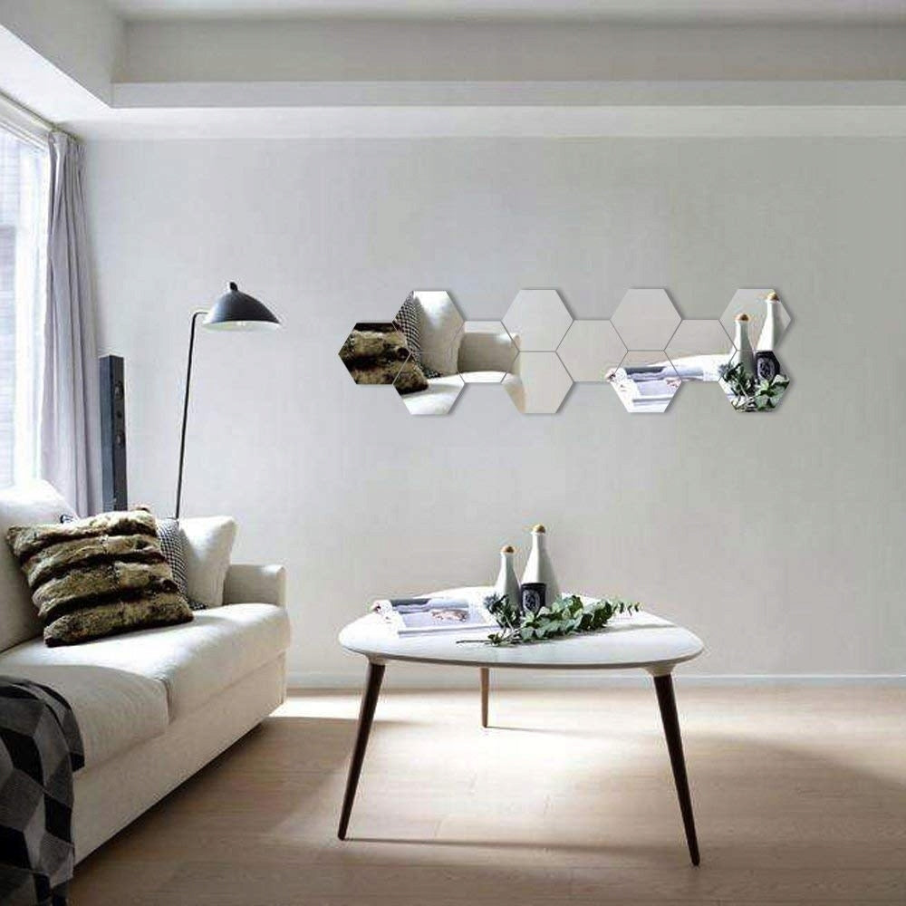 Oglinda decorativa Hexagon Set 8 bucati