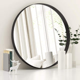 Oglinda rotunda Loft 39 cm Negru JZ-01