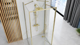 Cabina de dus de perete REA Rapid Fold Gold / Usa:80 x Perete:90